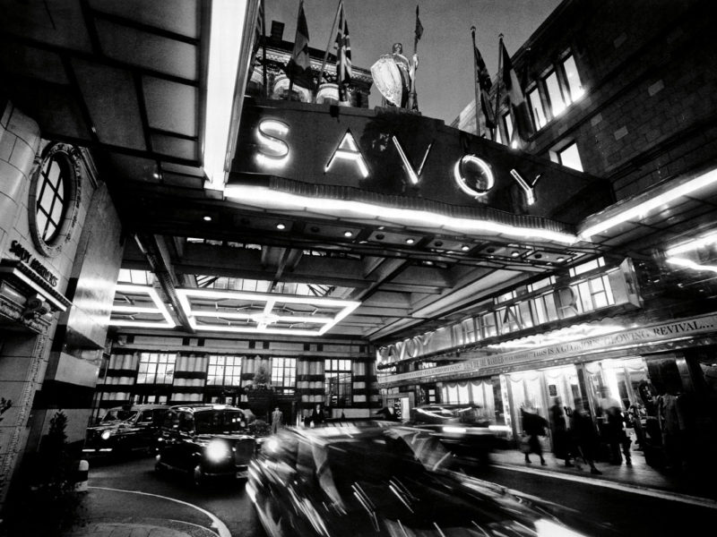The iconic entrance to The Savoy.