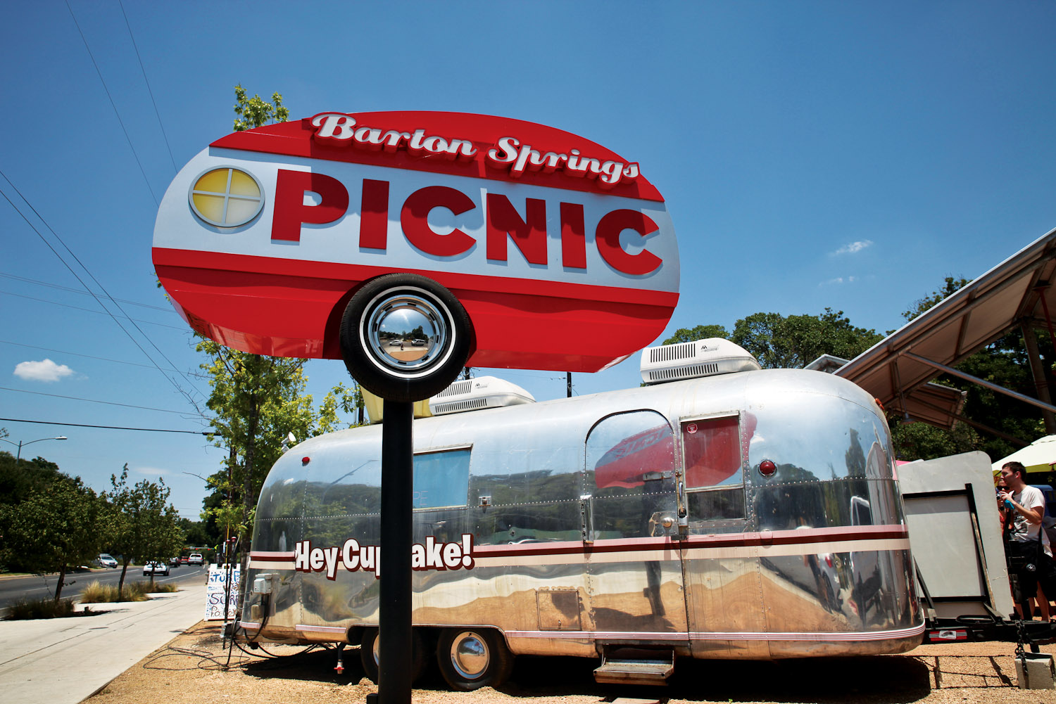 Barton Springs food truck park, Austin.