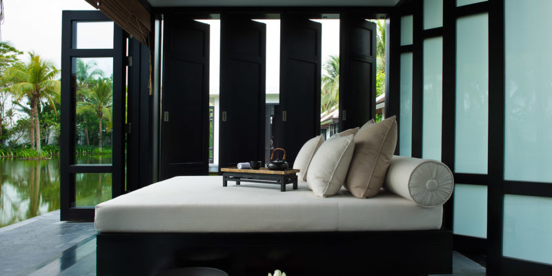 The spa, fitness and relaxation pavilion at The Nam Hai resort in Hoi An, Vietnam