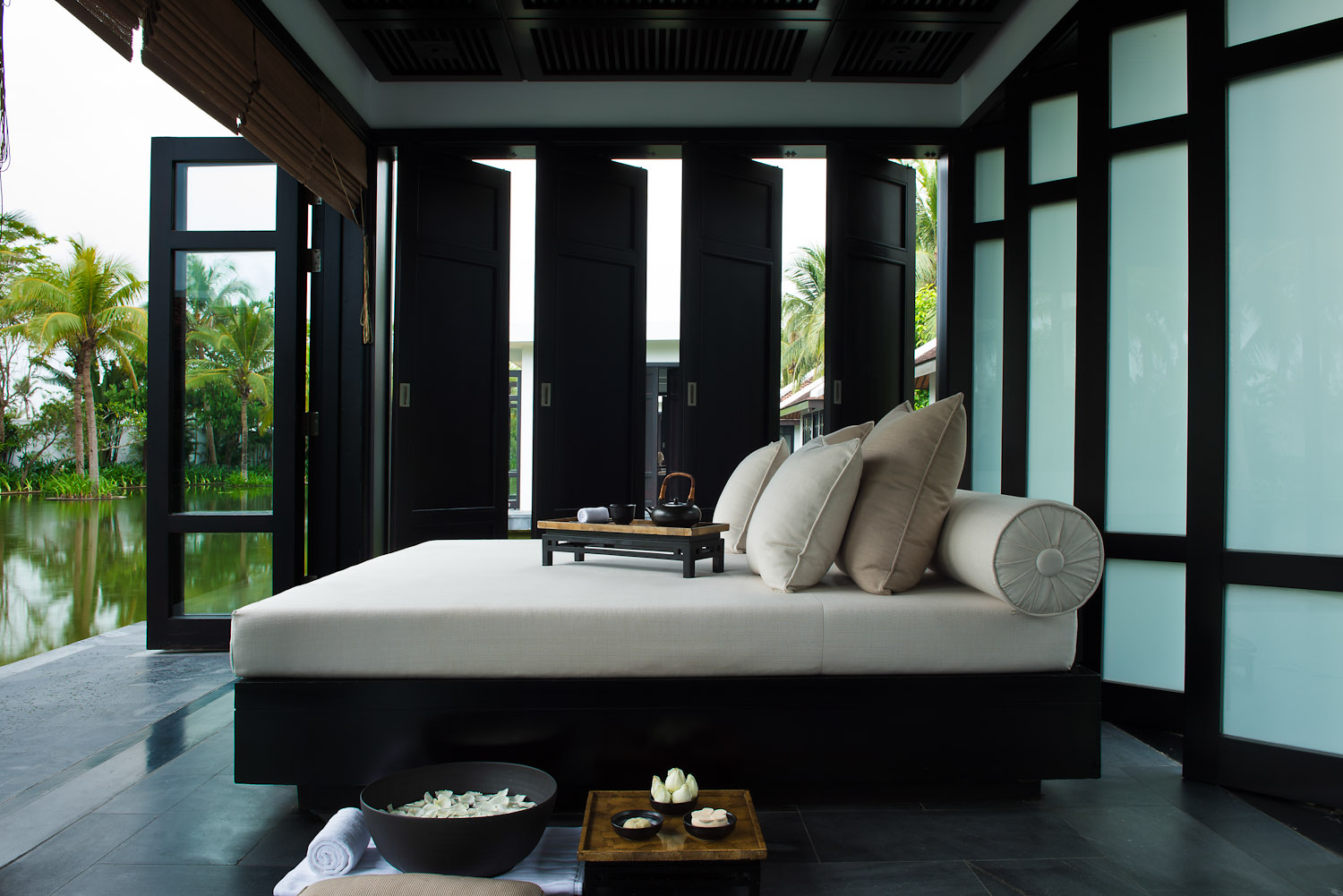 The spa, fitness and relaxation pavilion at The Nam Hai resort in Hoi An, Vietnam