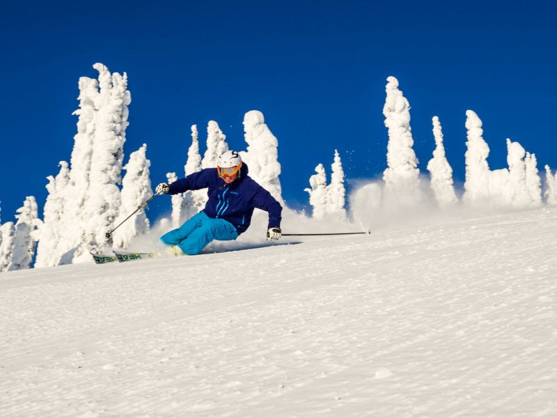 Skiing the Snow Ghosts at Big White.