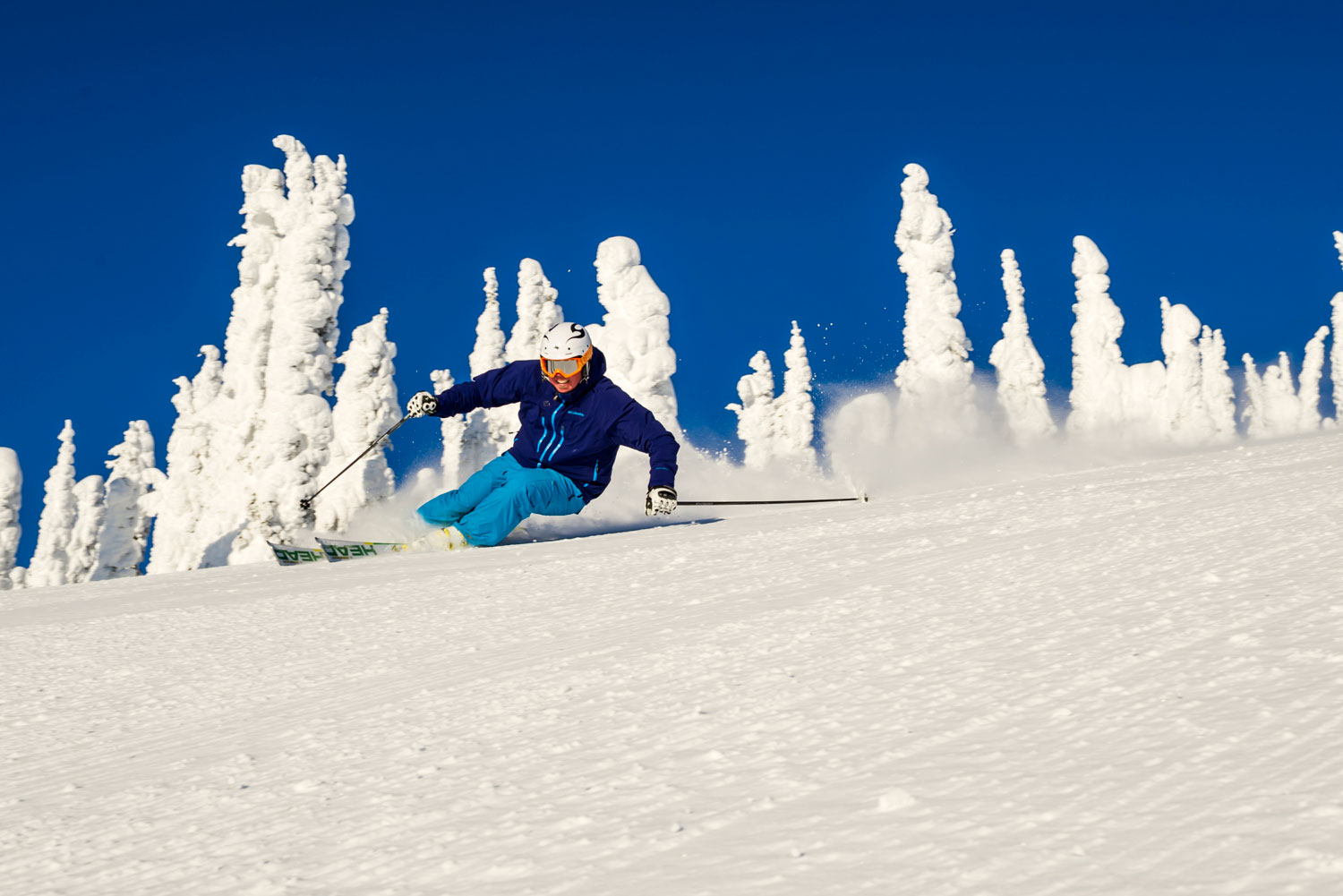 Skiing the Snow Ghosts at Big White.