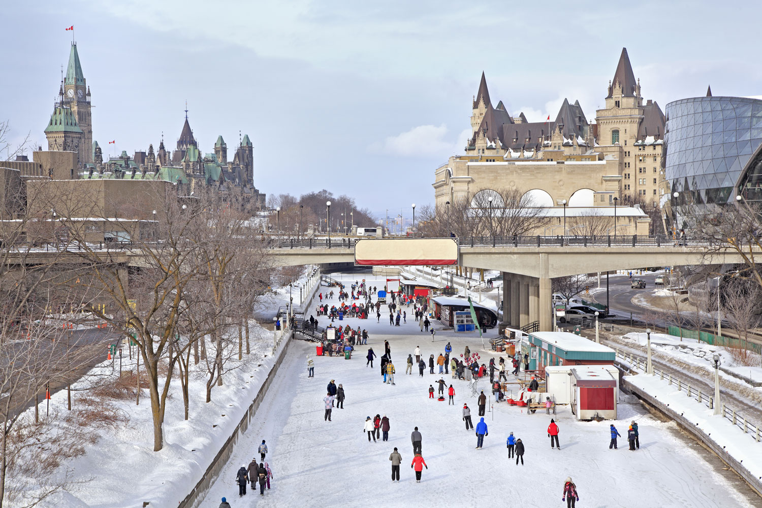 Ottawa's Rideau Canal in winter.