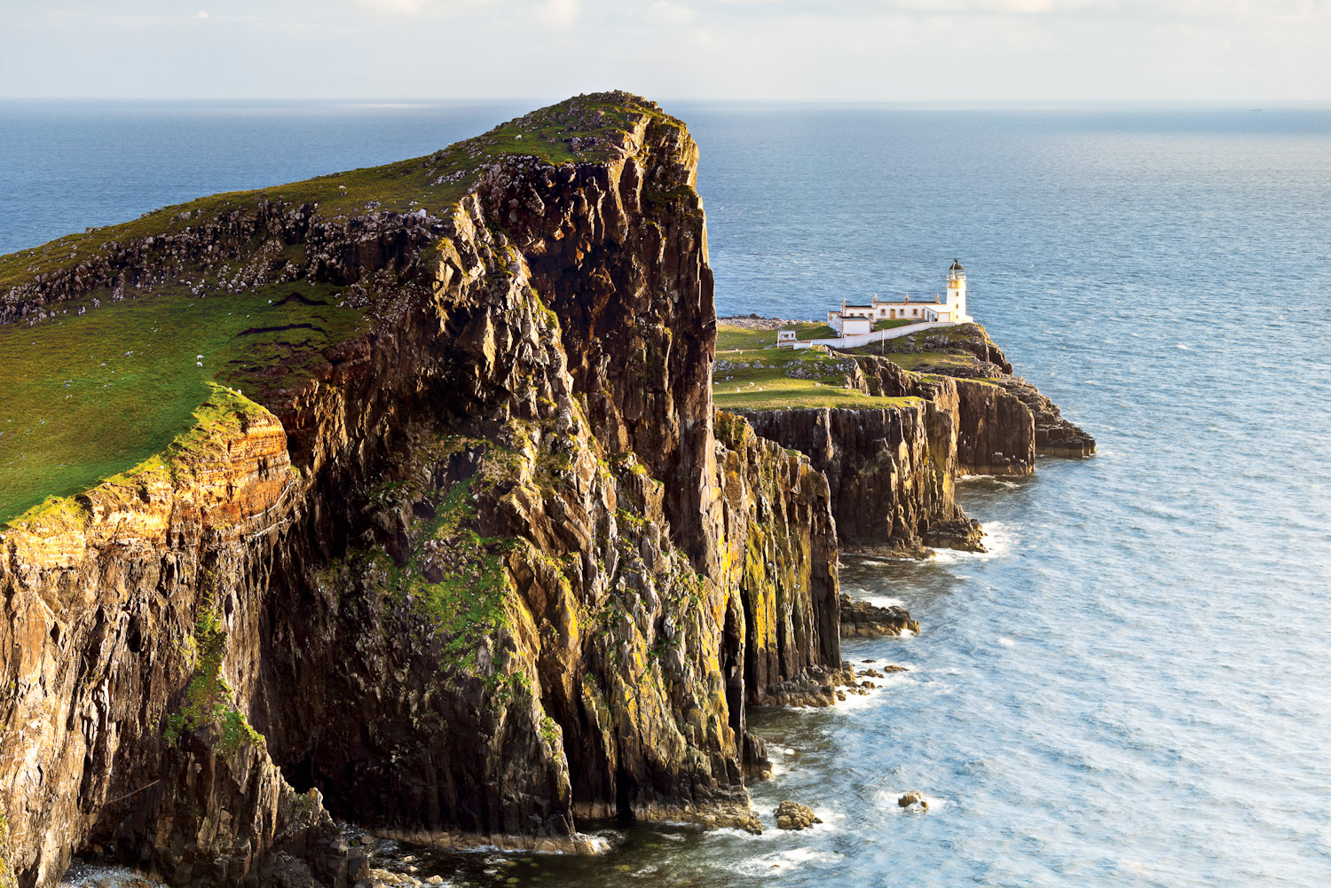 The sheer face of Neist Point on the Isle of Skye, Scotland.