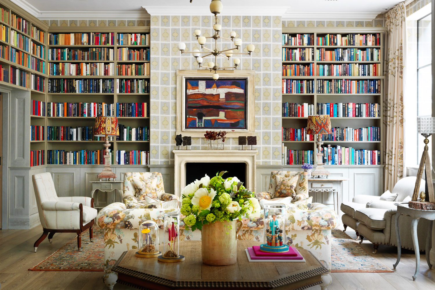 Ham Yard Hotel's library, London.