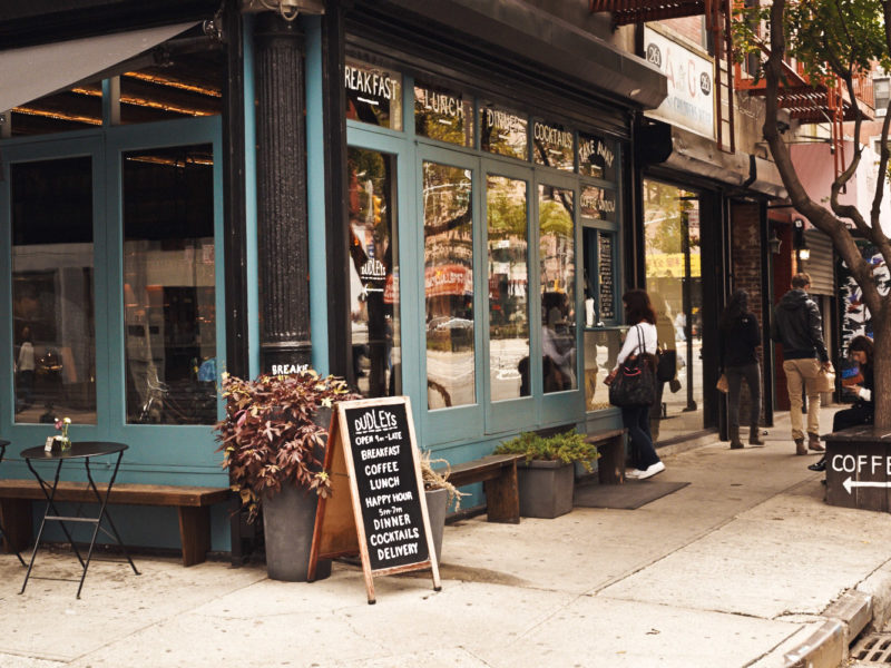 Dudley's cafe in Lower East Side, New York City.