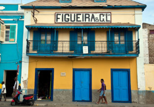 Colourful buildings adorn São Vicente.