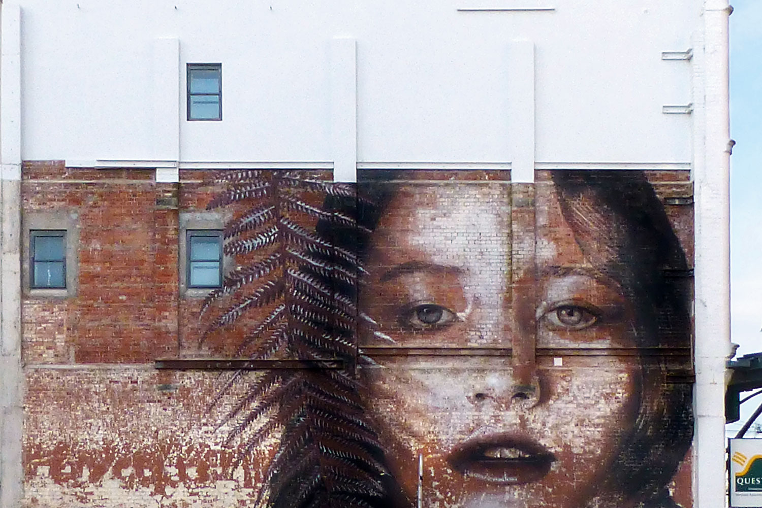 Mural by street artist Rone, in Christchurch, New Zealand.