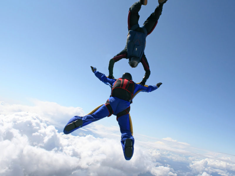 Sky diving in Taupo, NZ