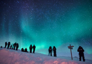 lights sky beautiful adventure aurora borealis