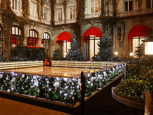Hotel Plaza Athenee’s ice rink.