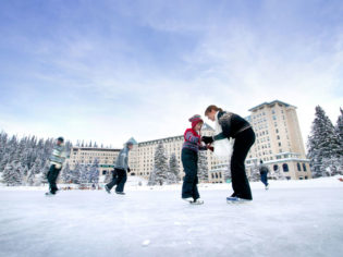 Frozen Lake Chateau Lake Louis