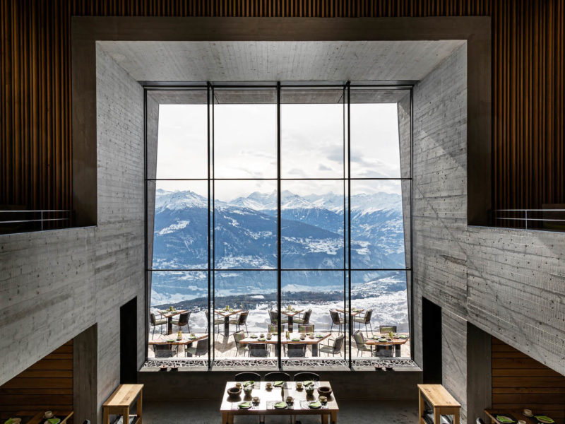 Switzerland by van campervan alps Chetzeron hotel europe