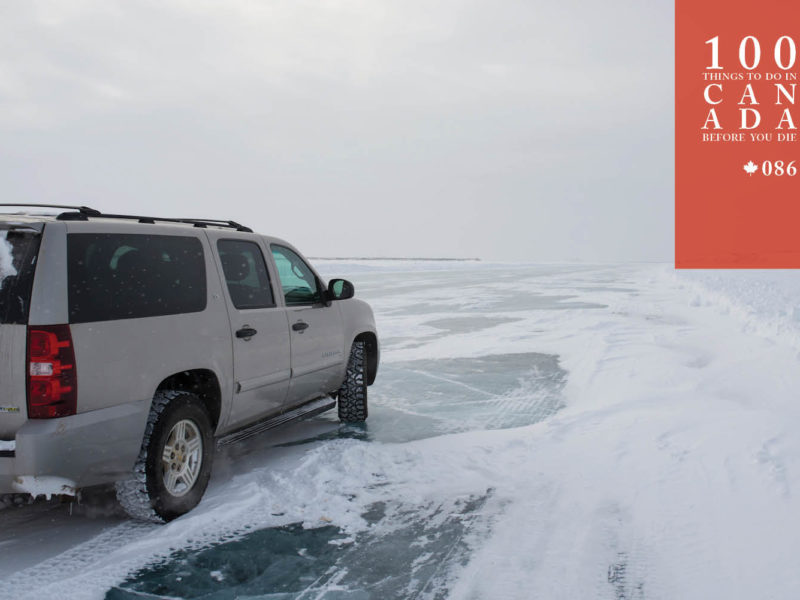 Watch an ocean become a highway in Canada, then drive it