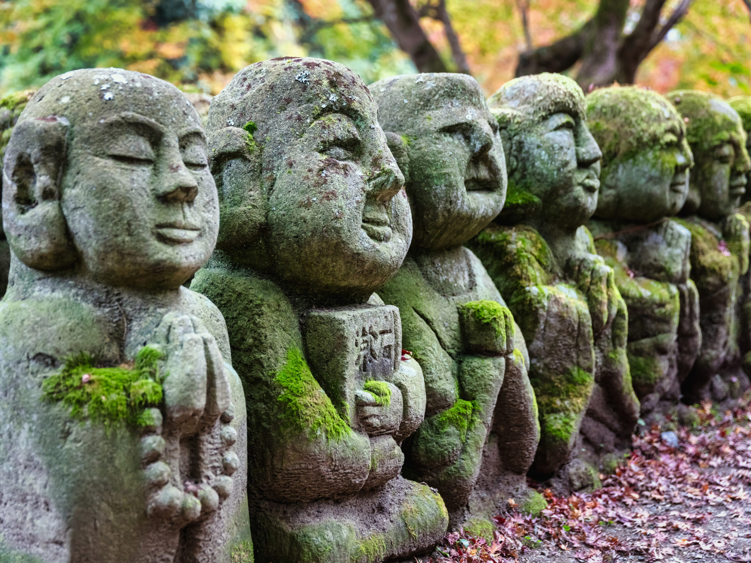 Rakan statues at Otagi Nenbutsu-ji in Japan