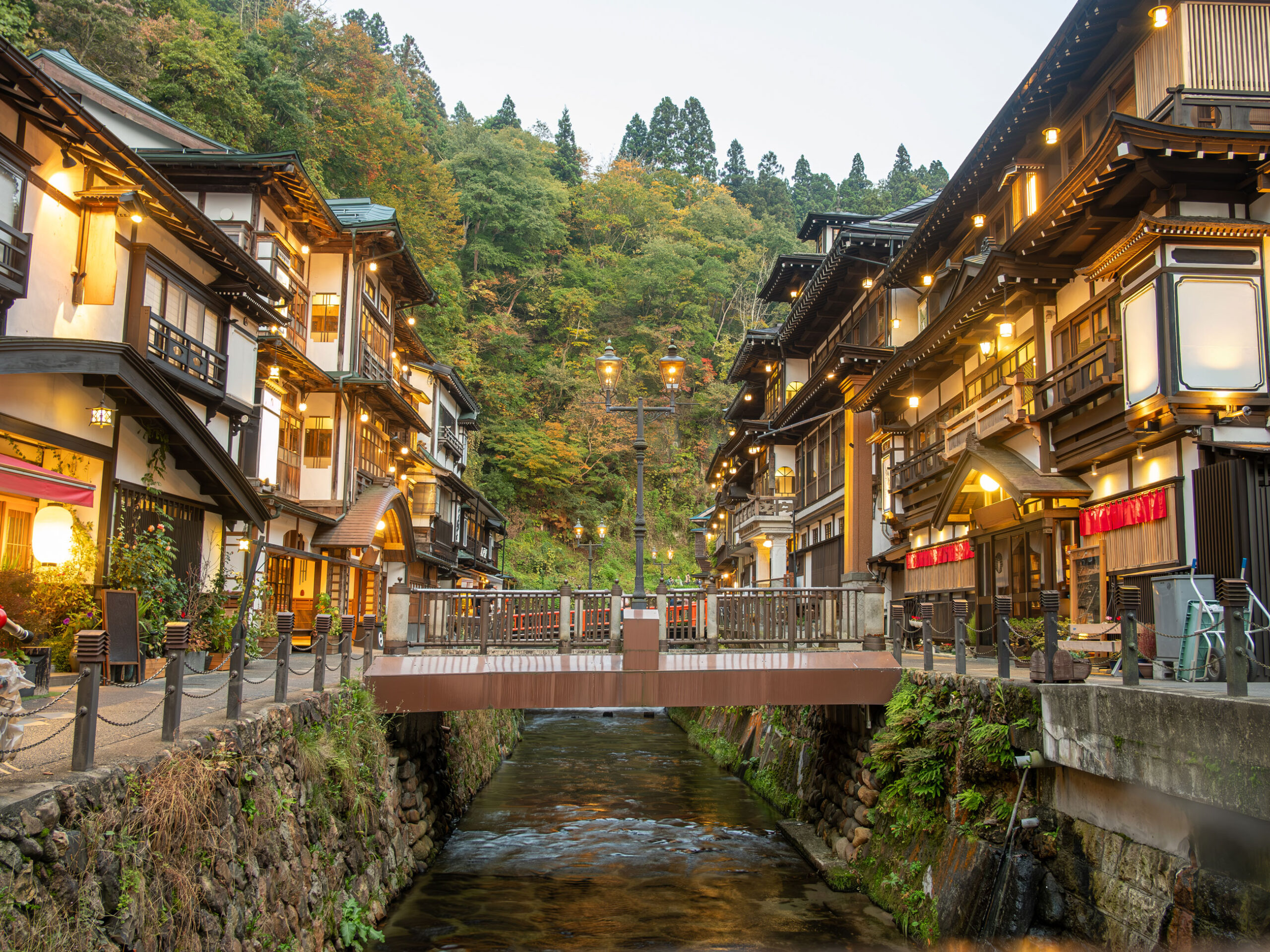 Ginzan onsen in Yamagata, Japan