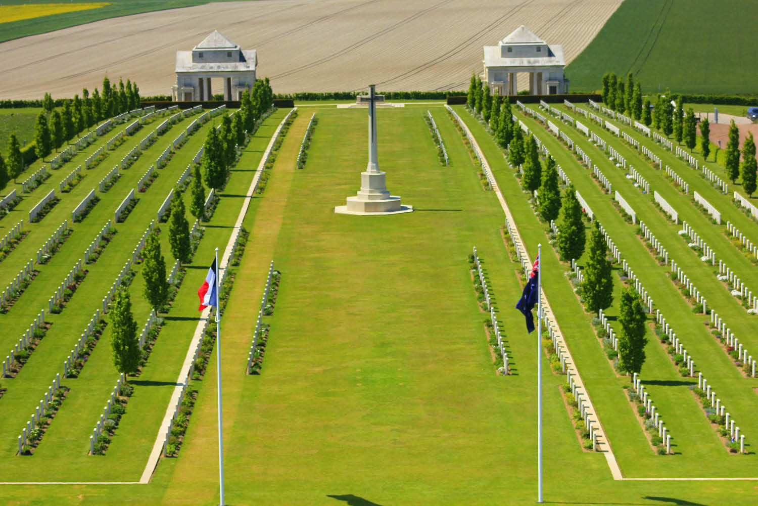 Australian military cemetery of the first world war at villers bretonneux