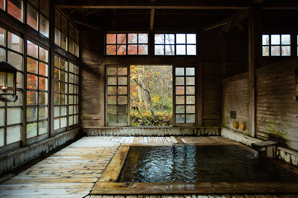 Inside of Onsen in Japan