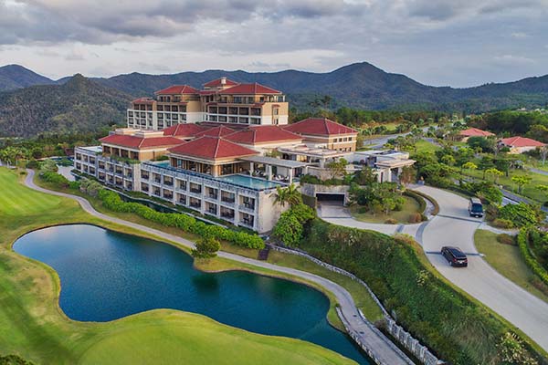 Aerial view of Ritz Carlton Okinawa
