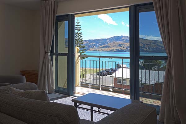 View of lake from hotel room