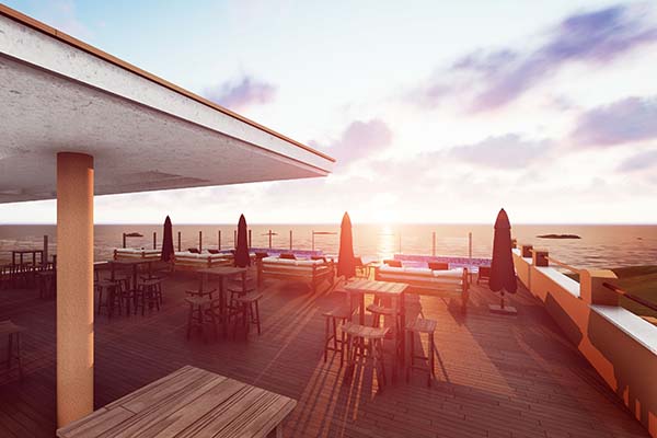 Sunset on balcony in Tarifa