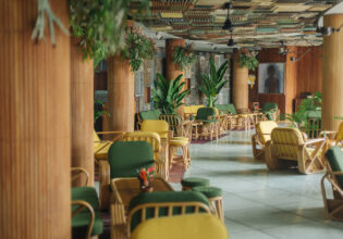 the interior of Desa Potato Head Beach Club