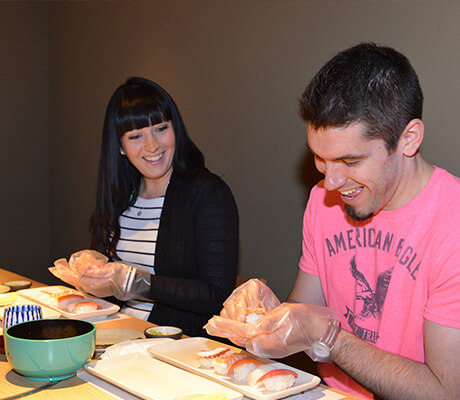 Making sushi at Hassan