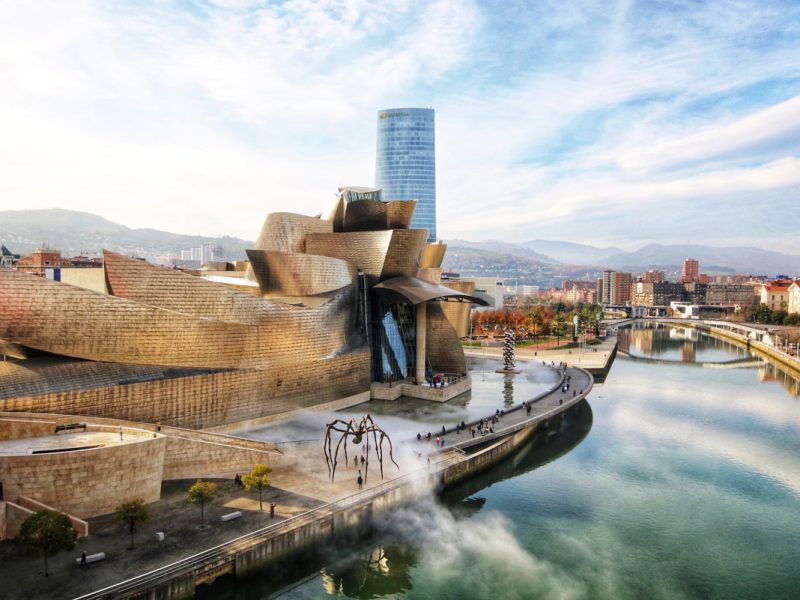 The Guggenheim museum in Bilbao, Spain