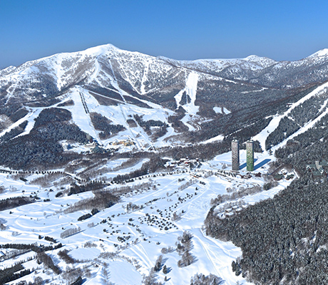Aerial view of Tomamu The Tower