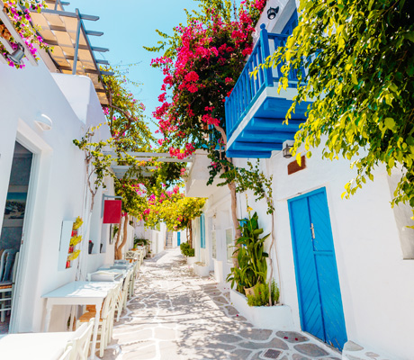 A village in Paros, Greece