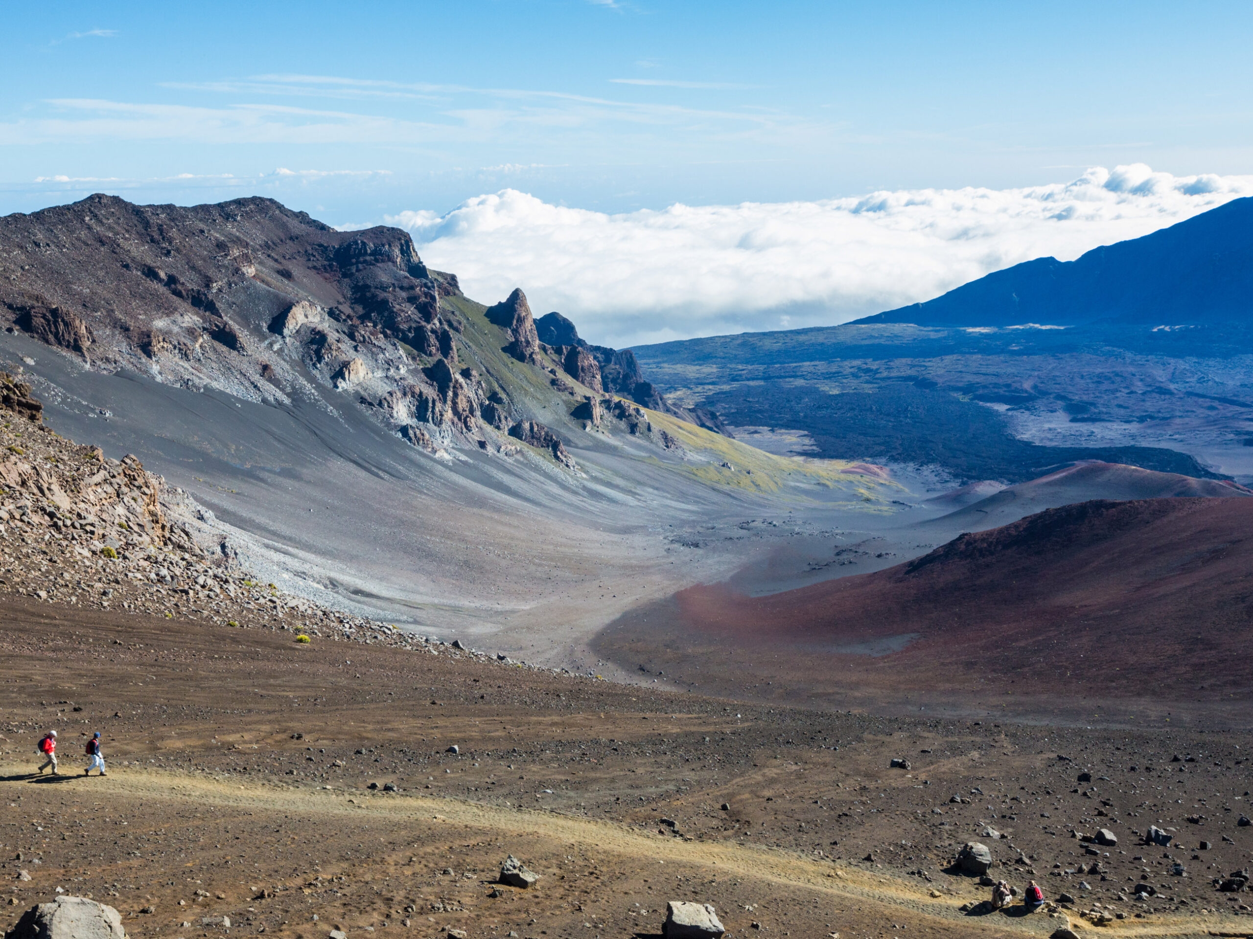 the Haleakalā crater in Hawaii