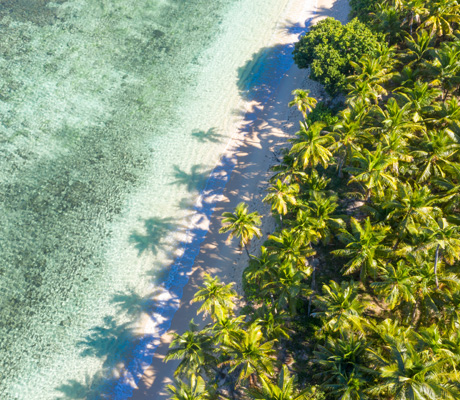 Fiji beach aerial