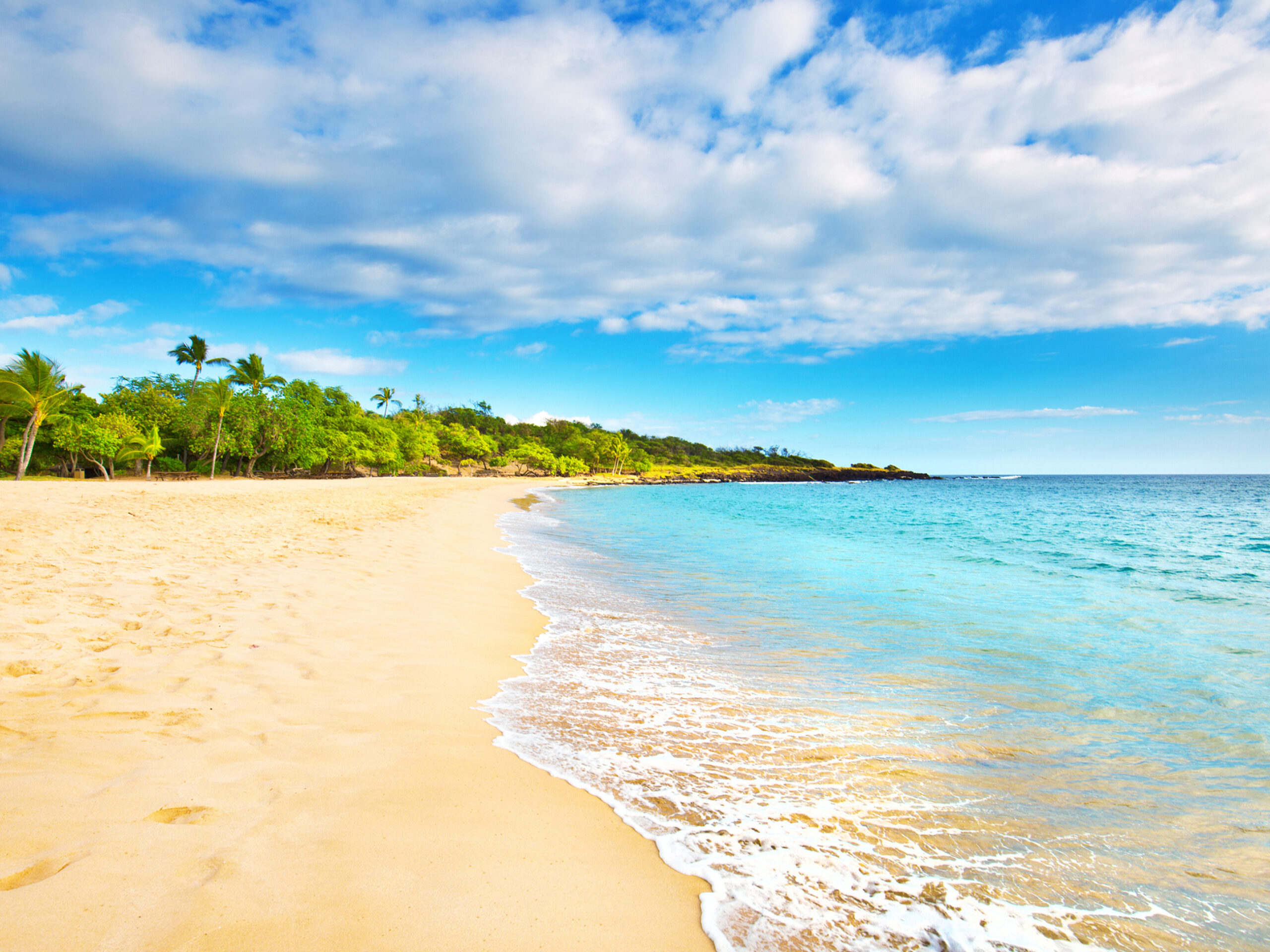 Hulopoe Beach of Lanai Island in Hawaii