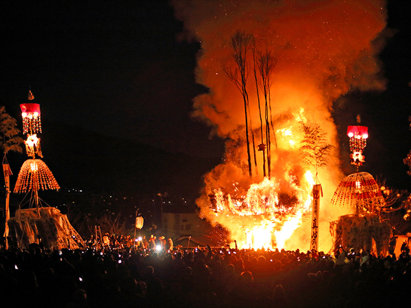 Festival del fuego de Nozawa Onsen