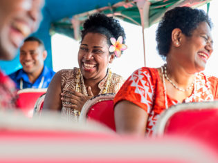 Fijian women laughing