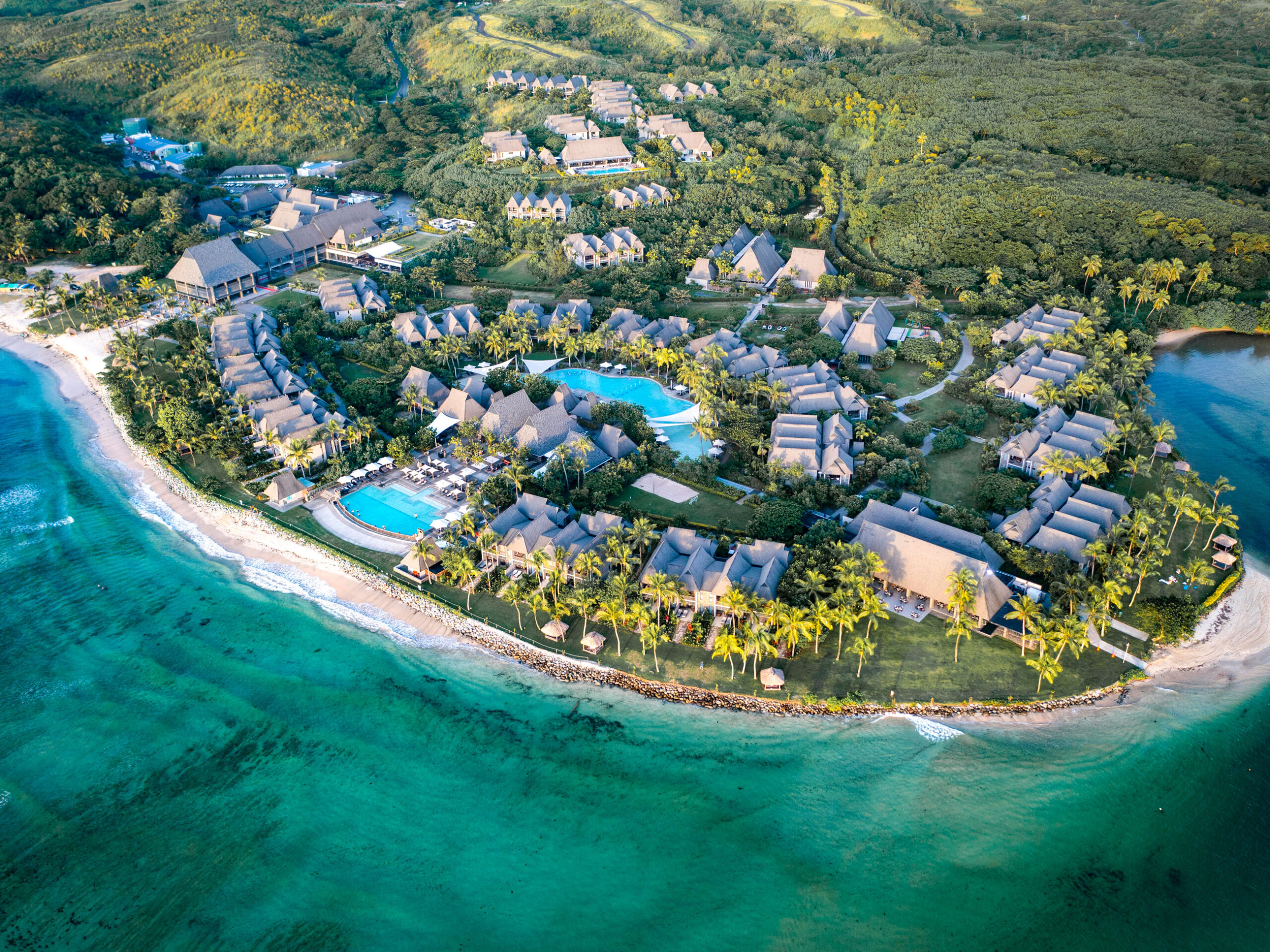 the InterContinental Fiji Golf Resort & Spa from above