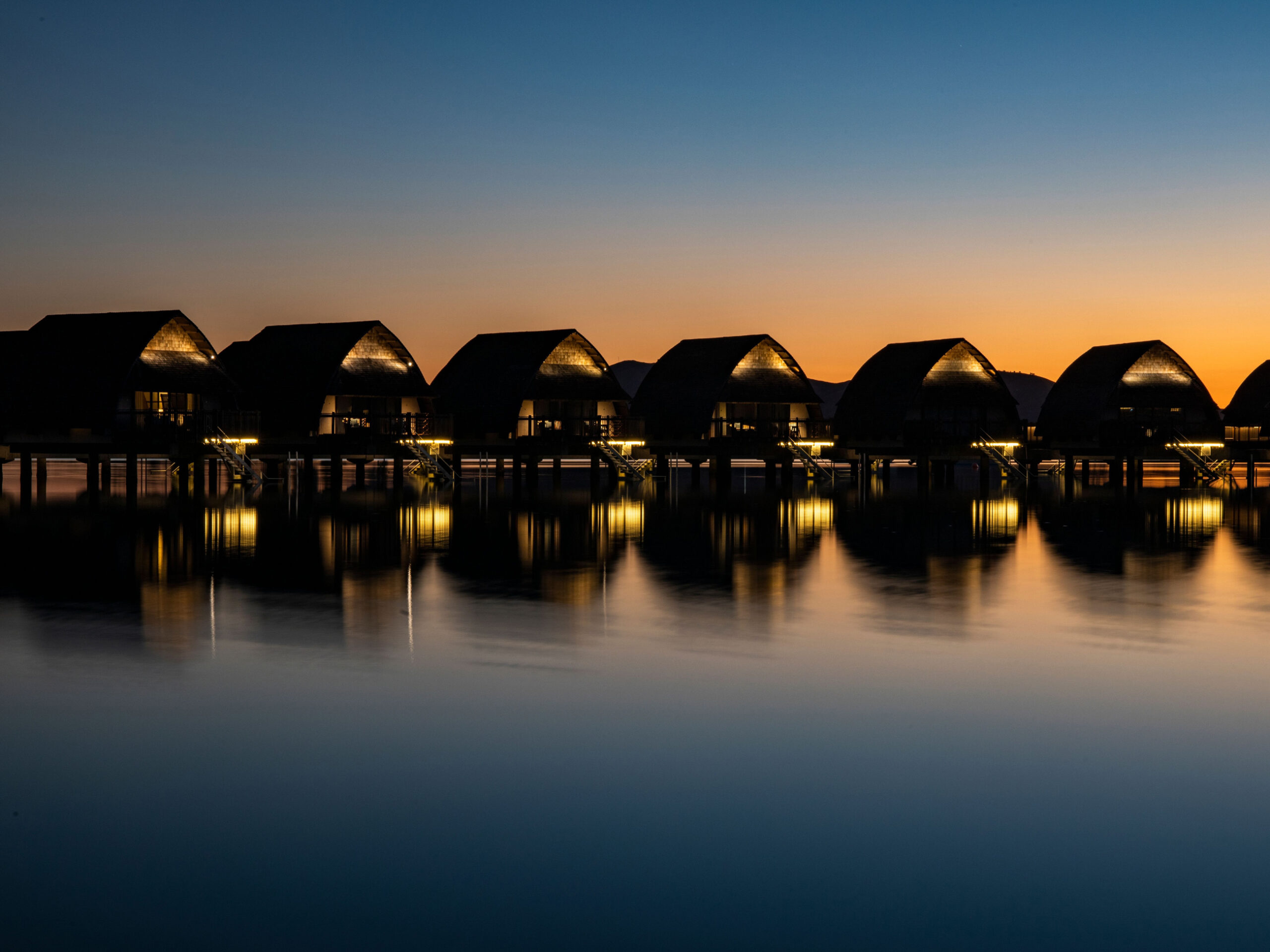 overwater bungalows at Fiji Marriott Resort Momi Bay