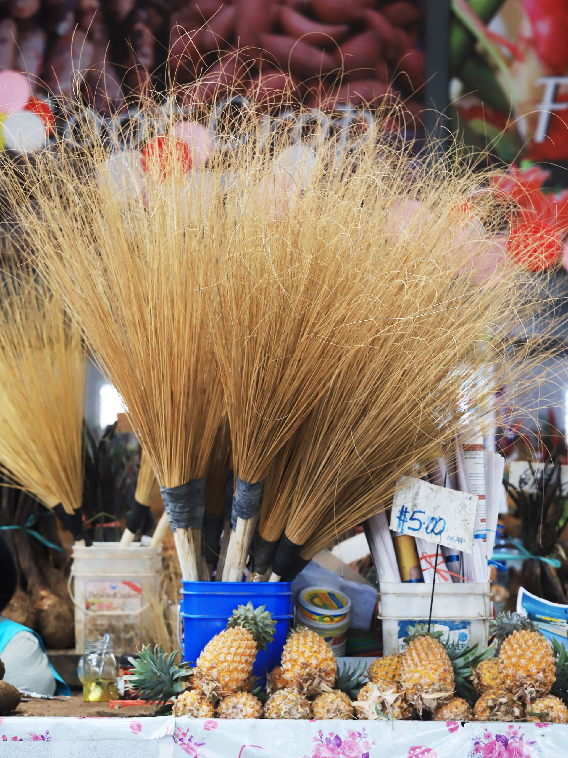 local handicrafts in a Fijian market