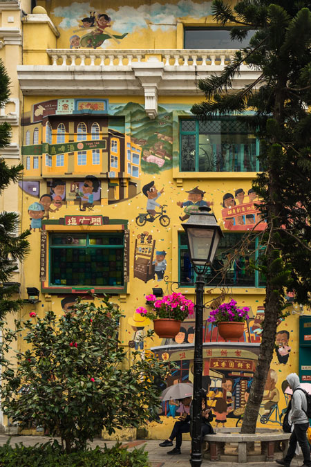Taipa village, a traditional Portuguese quarter of Macau