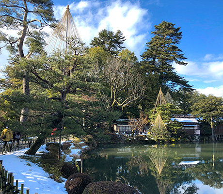 Kenrokuen Garden in winter, Japan