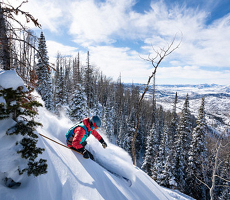 Skier in Steamboat, Colorado
