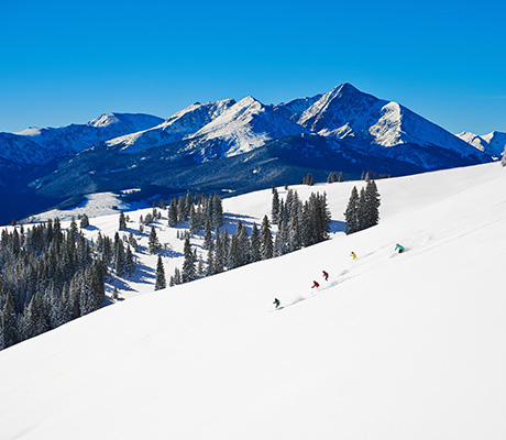 Skiing Vail Back Bowls, Colorado