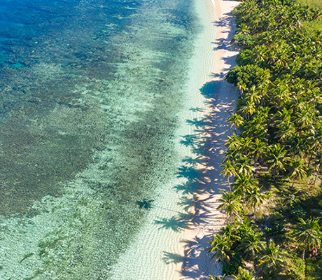 Fiji beach aerial