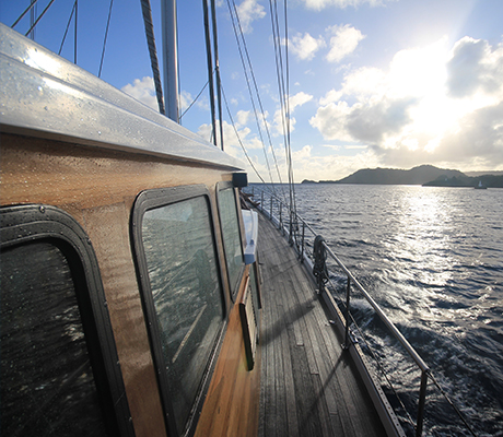 Sunset sailing, Fiji