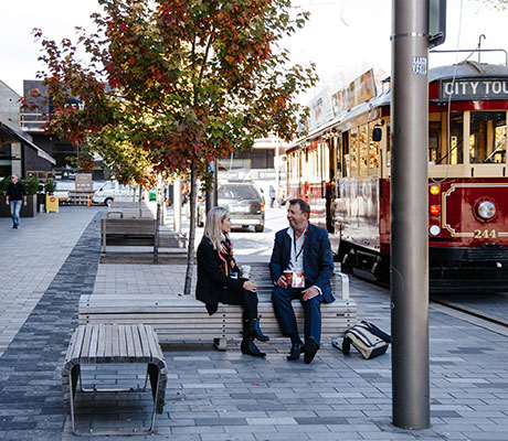 People having coffee, Christchurch, New Zealand