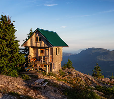 Tin Hat Hut, Sunshine Coast Trail, British Columbia, Canada