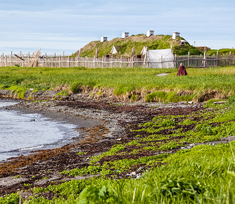 Viking house, L'Anse aux Meadows, Newfoundland, Canada