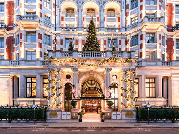 the brightly decorated Mandarin Oriental Hyde Park in London