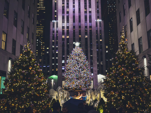 Christmas tree lighting ceremony at Rockefeller Center NYC