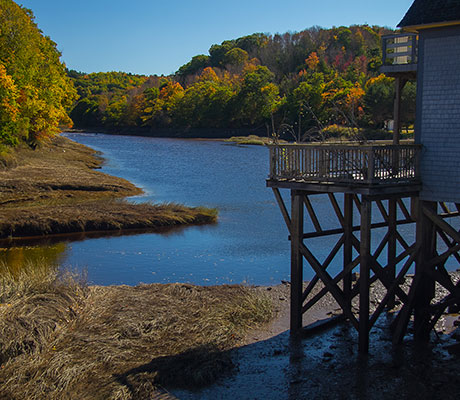 Fishing stilts, Autumn, Nova Scotia, Canada